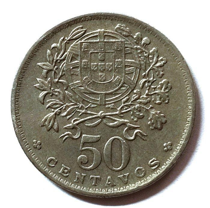 Portugal. Republic. 50 centavos - 1935 - Rara - Alpaca, Postzegels en Munten, Munten | Europa | Niet-Euromunten