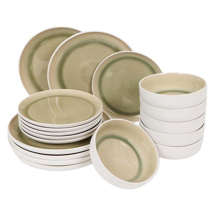 Service de table Cove - vert - 18 pièces | 6 personnes, Huis en Inrichting, Woonaccessoires | Overige, Verzenden