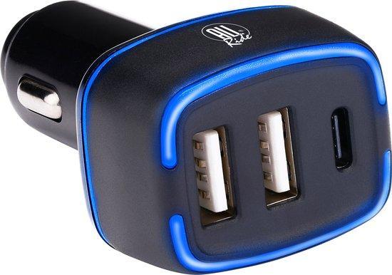 2dekans | All Ride Autolader USB - 2x USB-A en USB-C, Telecommunicatie, Mobiele telefoons | Telefoon-opladers, Ophalen of Verzenden