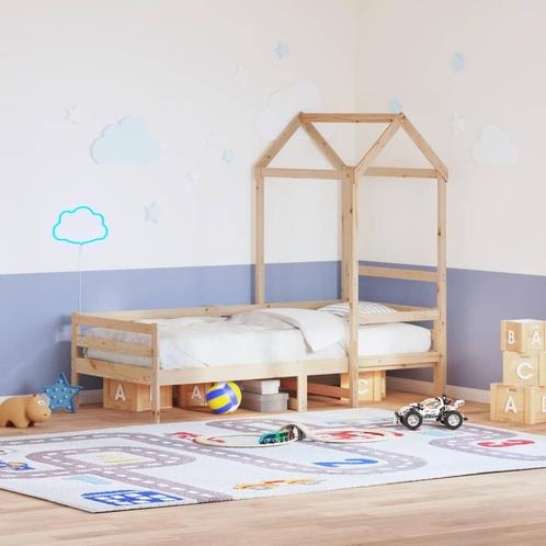 vidaXL Slaapbank met huisje 90x200 cm massief grenenhout, Huis en Inrichting, Slaapkamer | Bedden, Nieuw, Verzenden