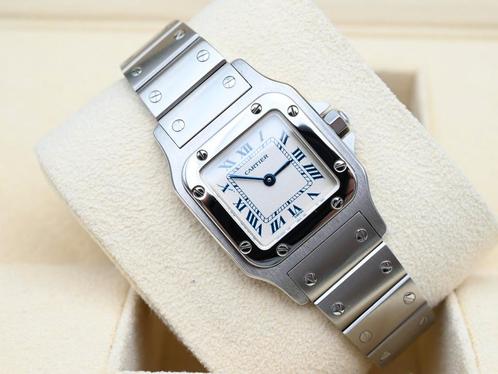 Cartier Santos Ref. 1565 Year 2000s (Box), Handtassen en Accessoires, Horloges | Dames, Staal, Zo goed als nieuw, Goud, Overige merken