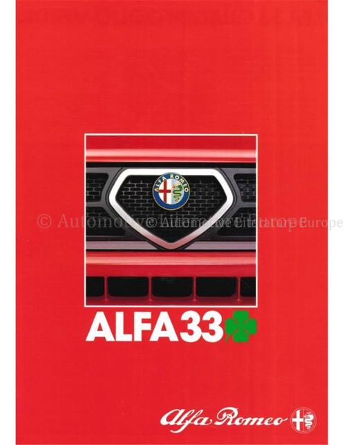1984 ALFA ROMEO 33 QUADRIFOGLIO VERDE BROCHURE DUITS, Boeken, Auto's | Folders en Tijdschriften