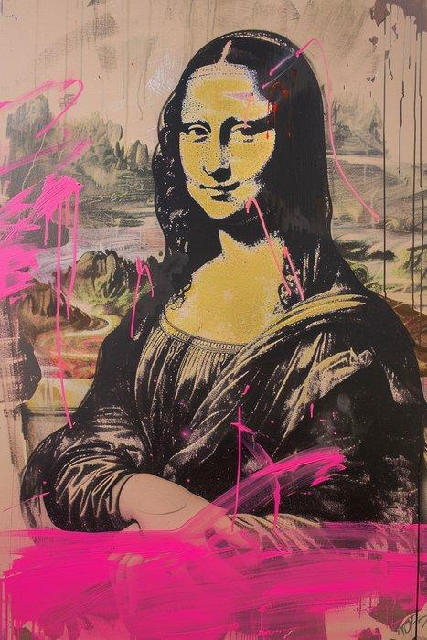 Dine Chanima (XX-XXI) - (XXL) Giant Mona Lisa with Vivid, Antiek en Kunst, Kunst | Designobjecten