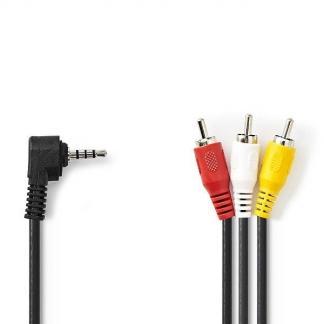 Composiet AV kabel | Nedis | 2 meter, TV, Hi-fi & Vidéo, Câbles audio & Câbles de télévision, Envoi