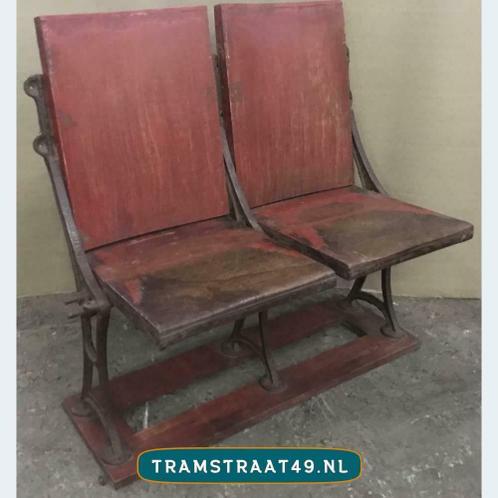 Soeverein Elasticiteit Octrooi ② vintage oude bioscoopstoelen/ industriële cinema stoelen — Antiek |  Meubels | Stoelen en Sofa's — 2dehands