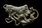 Oud-Chinees, Westerse Han-stijl Bronzen gesp met een tijger