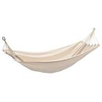 vidaXL Hangmat 260x150 cm crèmekleurig, Tuin en Terras, Verzenden, Nieuw