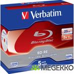 Verbatim BD-RE Blu-Ray 25GB 2X 5st.  Jewelcase, Verzenden