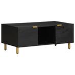 vidaXL Salontafel 100x54x40 cm bewerkt hout zwart, Huis en Inrichting, Tafels | Salontafels, Verzenden, Nieuw