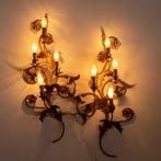 Wandkandelaar (2) - Floreale - Smeedijzer - Gesmede