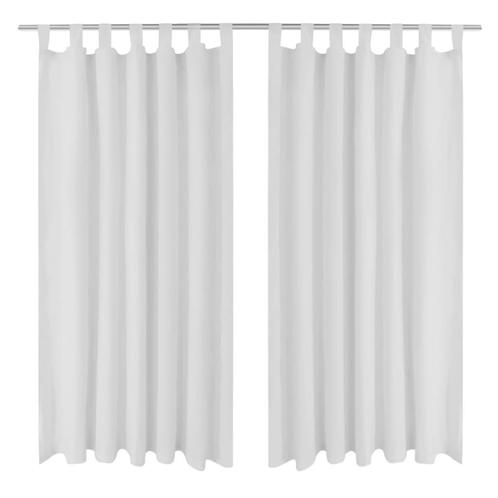 vidaXL Micro-Satijnen Gordijnen met Ringen 140 x 245 cm 2, Huis en Inrichting, Stoffering | Gordijnen en Lamellen, Nieuw, Verzenden