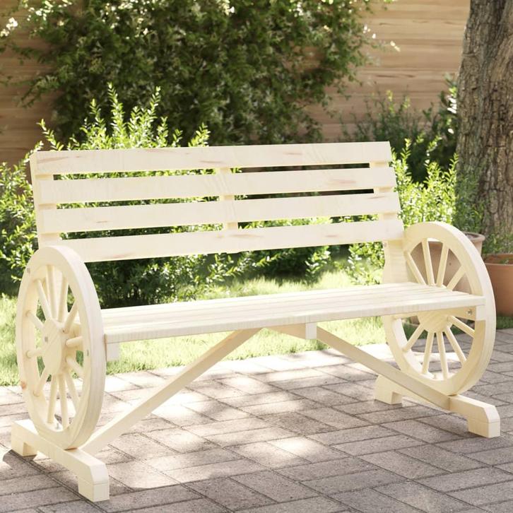 vidaXL Tuinbankje 2-zits massief vurenhout, Tuin en Terras, Tuinsets en Loungesets, Nieuw, Verzenden