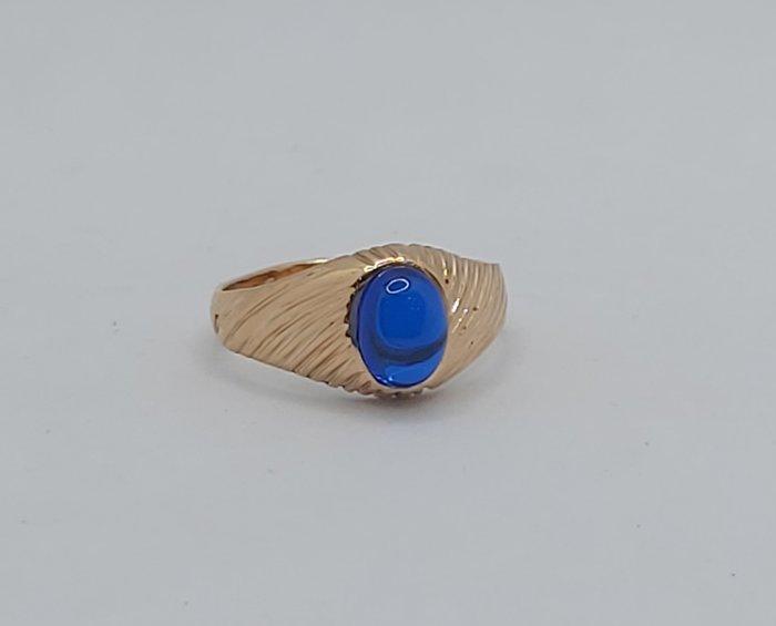 Ring - 19.2 kt. Roségoud - 0.80ct. tw. Saffier, Handtassen en Accessoires, Ringen