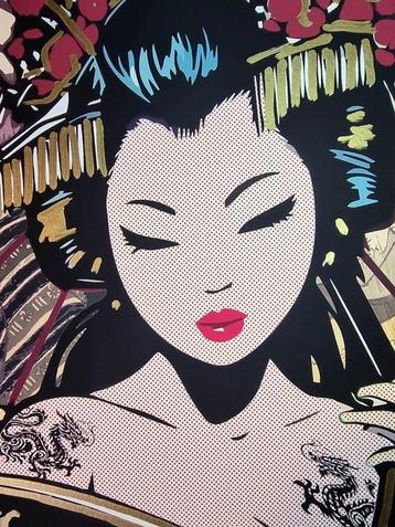 Yorokobi (XX-XXI) - Geisha Dream 7 (XL Gold embellished, Antiek en Kunst