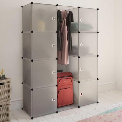 vidaXL Armoire modulaire 9 compartiments 37x115x150 cm, Maison & Meubles, Armoires | Penderies & Garde-robes, Neuf, Envoi