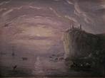 John Bell (act.1850-1880), Circle of - Nocturne Landscape, Antiek en Kunst