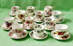 Diverse Merken - Service à café - Met bloemendecoratie -, Antiek en Kunst