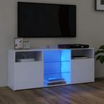 vidaXL Meuble TV avec lumières LED blanc 120x30x50 cm, Neuf, Verzenden