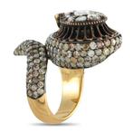 Ring - 18 karaat Geel goud, 18k geelgouden ring met 4,0 ct, Nieuw