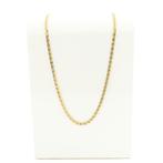 Gouden fantasie schakel ketting; Heren | 50,5 cm, Ophalen of Verzenden, Gebruikt, Overige kleuren, Goud
