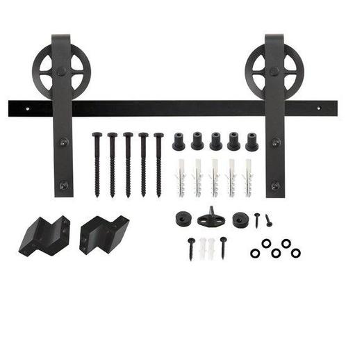 Schuifdeursysteem wheel mat zwart, Bricolage & Construction, Serrurerie de bâtiment & Dispositif de fermeture, Enlèvement ou Envoi