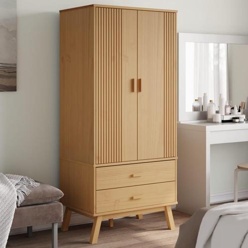 vidaXL Kledingkast OLDEN 76,5x53x172 cm massief grenenhout, Huis en Inrichting, Kasten | Kleerkasten, Nieuw, Verzenden