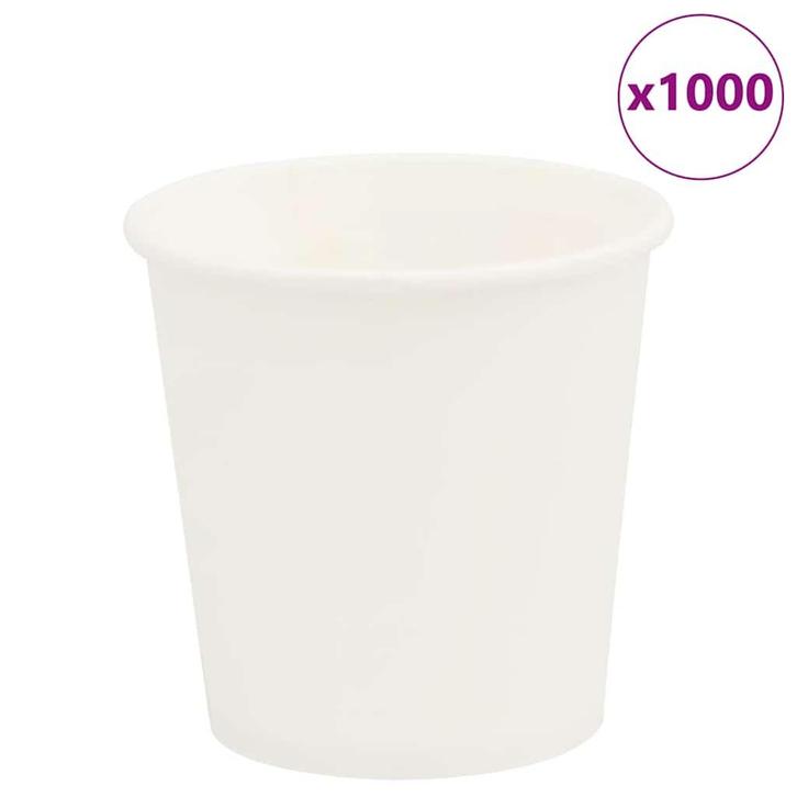 vidaXL Papieren koffiekopjes 1000 st 4oz 100 ml wit, Zakelijke goederen, Horeca | Overige, Verzenden