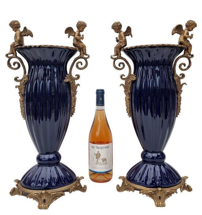 Vaas - Messing, Aardewerk, Antiek en Kunst, Antiek | Glaswerk en Kristal