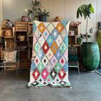Berber Boucherouite kleurrijk tapijt - Marokkaans katoenen