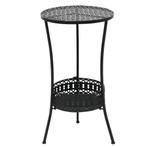 vidaXL Bistrotafel 40x70 cm metaal zwart, Tuin en Terras, Tuintafels, Verzenden, Nieuw