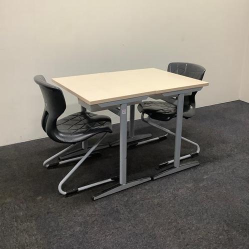 Tweedehands complete school set 10 stuks tafels + 10 stuks, Huis en Inrichting, Stoelen, Grijs, Gebruikt, Vijf, Zes of meer stoelen