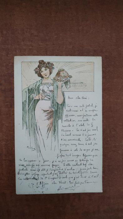 Fantasie, Alfons Mucha - Ansichtkaart - 1906-1906, Collections, Cartes postales | Étranger