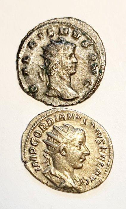Romeinse Rijk Lot of 2 Antoniniani Gordian & Gallienus, Postzegels en Munten, Munten | Europa | Niet-Euromunten