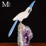 Hand Made - Perroquet Immaculé - Oiseau en quartz