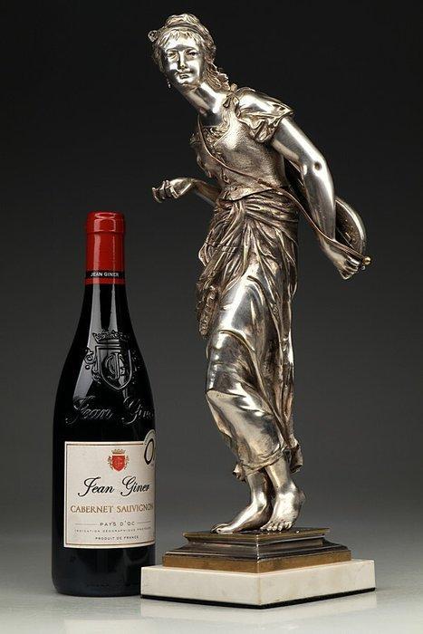 Adrien Étienne Gaudez - Beeldje - Verzilverd brons, Antiek en Kunst, Kunst | Designobjecten