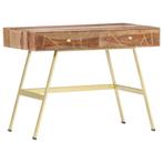 vidaXL Schrijftafel met lades 100x55x75 cm massief, Huis en Inrichting, Bureaus, Verzenden, Nieuw