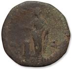 Empire romain. Marcus Aurelius (AD 161-180). Sestertius Rome, Postzegels en Munten