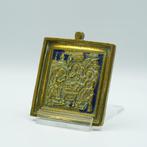 Icoon - Oudtestamentische Triniteit - Brons, Emaille