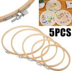 Bamboe borduurring flowerhoop bloemenring 5 maten 15-26 cm, Nieuw