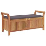 Tuinbank Acaciahout 126cm + Kussen - Retour Deal -40%, Tuin en Terras, Verzenden, Nieuw, Hout