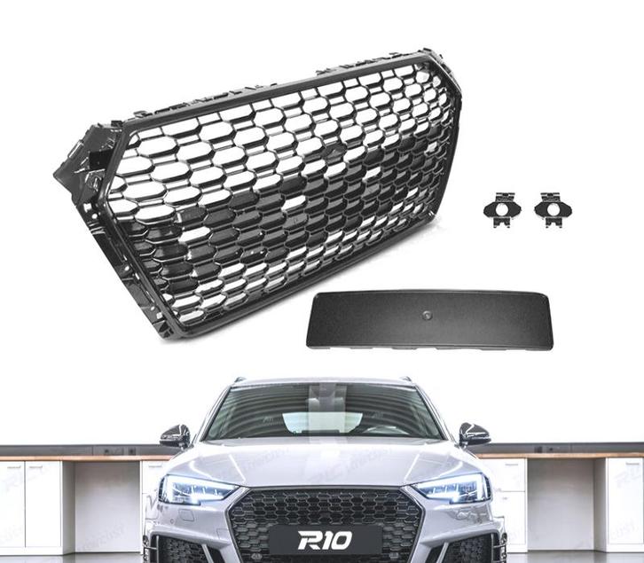 GRILLE AUDI A4 B9 15-19 PDC LOOK RS4 NOIR BRILLANT, Autos : Pièces & Accessoires, Carrosserie & Tôlerie, Envoi