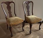 Stoel (2) - Notenhout, Fluweel - Set Chippendale stijl