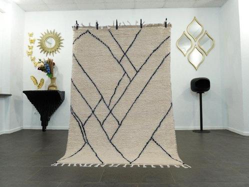 Berber, Tapis Beni Ouarain blanc et noir en laine - Tapis -, Huis en Inrichting, Stoffering | Tapijten en Vloerkleden