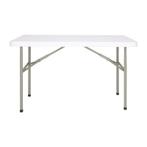 Inklapbare Buffettafel | Kunststof/Staal | Wit Blad | Grijs, Verzenden, Nieuw in verpakking