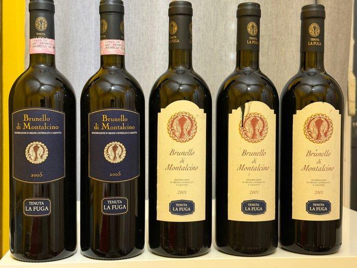 2001 x3 & 2005 x2 Tenuta La Fuga - Brunello di Montalcino, Verzamelen, Wijnen