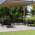 vidaXL 8-delige Loungeset met kussens aluminium, Tuin en Terras, Verzenden, Nieuw, Loungeset