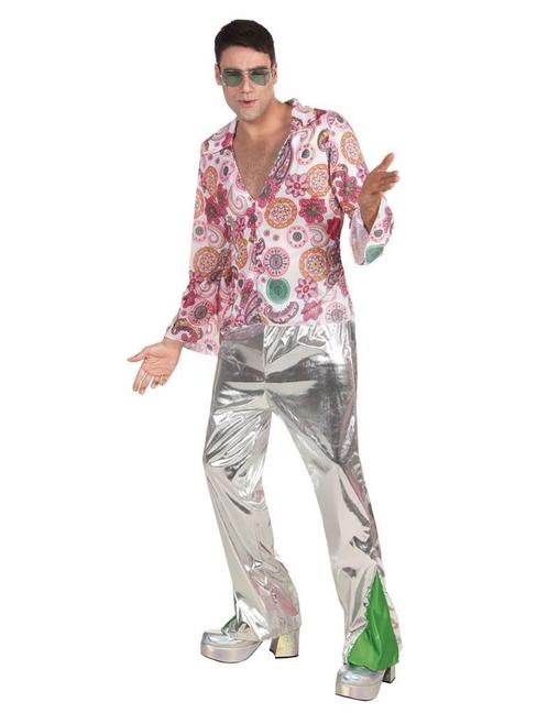 Disco Kostuum 70s Hippie M/L, Kleding | Heren, Carnavalskleding en Feestkleding, Nieuw, Verzenden