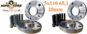 Spacers 20mm Alfa Romeo Opel Saab 5x110 65,1 Spoorverbreders, Ophalen of Verzenden