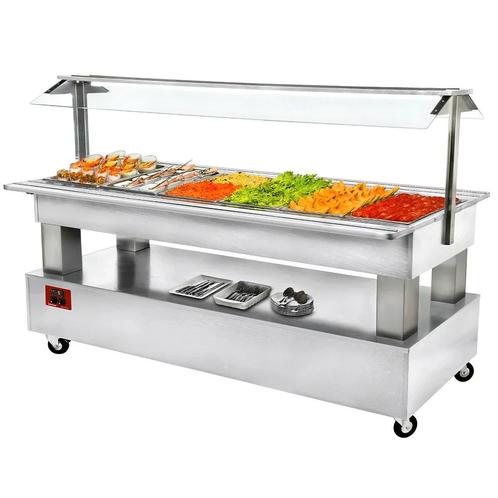 Gekoeld Buffet | GOURMET LINE | Hout/RVS | 6x 1/1 GN |, Zakelijke goederen, Horeca | Keukenapparatuur, Nieuw in verpakking, Verzenden