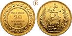 20 Francs Paris goud 1892 A Tunesien: Franzoesisches Prot..., Postzegels en Munten, Munten | Amerika, Verzenden